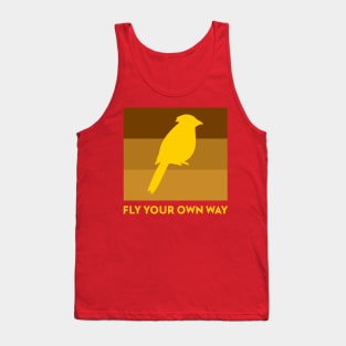 Fly Your Own Way Parrot Bird design, Motivational Quote Tank Top